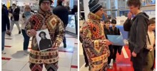 Мужчина с портретом Пушкина прошёлся по ТЦ и спросил у молодёжи, что это за рэпер