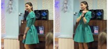 Воспитательница поддерживала детей во время праздничного танца