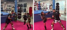 10-летняя спортсменка демонстрирует мастерство в кикбоксинге