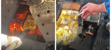 На рельсах и сытно: как жарят яйца с салом прямо в топке паровоза