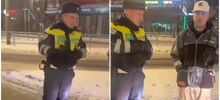 В Петербурге гаишники решили с помощью новогодней хлопушки поздравить пьяного водителя с лишением прав