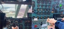 Посадка Ил-76 на Сахалине: видео из кабины пилота
