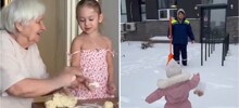 Московская семья хранит добрую зимнюю традицию: пирожки для работников на морозе