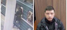 Полицейские задержали мужчину, разбившего стекло в вагоне поезда в московском метро