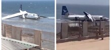 Самолет совершил аварийную посадку в океан и попал на видео