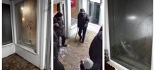 Пьяная компания повредила павильон тёплой остановки