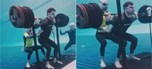 Хорватский спортсмен установил мировой рекорд, присев со штангой 300 кг под водой