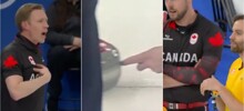 Стычка на олимпийском керлинге: швед и канадец поспорили из‑за касания камня