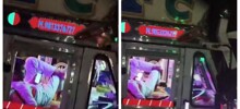 В Индии засняли дальнобойщика на "расслабоне"