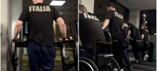 Итальянские паралимпийцы на беговой дорожке