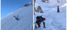 Альпинист кубарем скатился с горы
