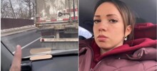 Девушка отказалась выезжать на встречку из-за подозрительной фуры на дороге