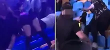 Женщину швырнули за волосы с трибуны во время массовой драки на концерте