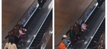 Пенсионерки ошиблись стороной эскалатора