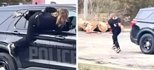Женщина сбежала из полицейской машины через окно, но была повторно задержана
