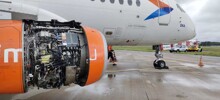 У Superjet-100 сразу после взлёта из аэропорта Москвы отпала часть обшивки