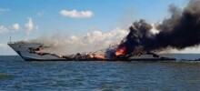 В Саратовской области пожар уничтожил 20-метровую яхту