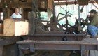 Как работает старинная паровая лесопилка