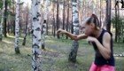 Самая быстрая девочка из Казахстана крошит березу