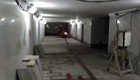 Подземный переход с водопроводоной трубой