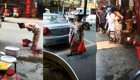 В Китае женщина родила посреди улицы и пошла дальше