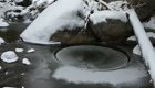 Вращающийся ледяной диск в горах Адирондак