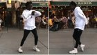Уличный танцор продемонстрировал впечатляющую лунную походку