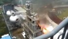 Мощный взрыв на химическом заводе