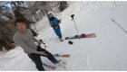 Разборка лыжников на трассе