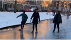 Житель Нидерландов провалился под лед, когда попытался обогнать девушку