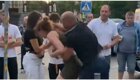 В Минске  мужчина и девушка сцепились в схватке