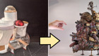  Американский ютубер собрал из мусора полуметровую модель «Ходячего замка» из мультфильма Миядзаки