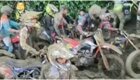 Несколько десятков мотоциклистов увязли в грязи во время гонки