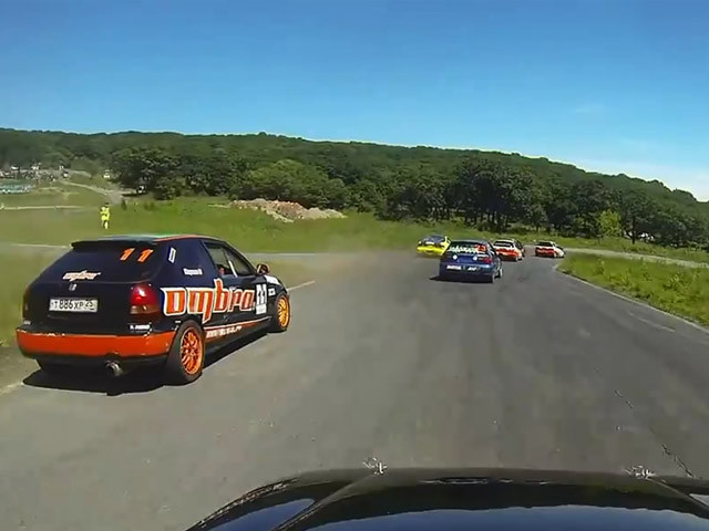 Авария на гонках