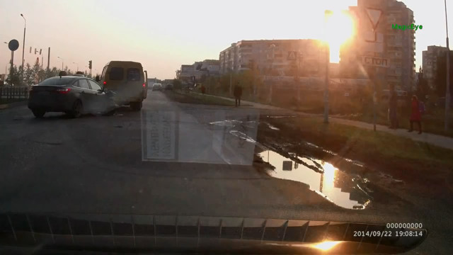 Авария с переворотом в Омске