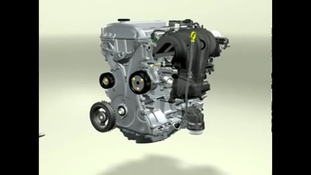 3D работа двигателя внутреннего сгорания