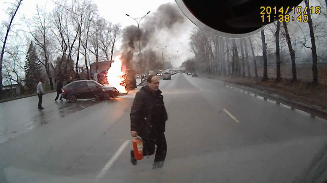 Авария с возгоранием