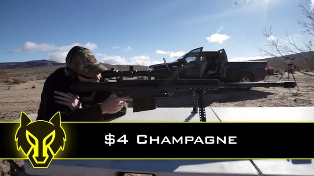 Снайпер открыл шампанское винтовкой