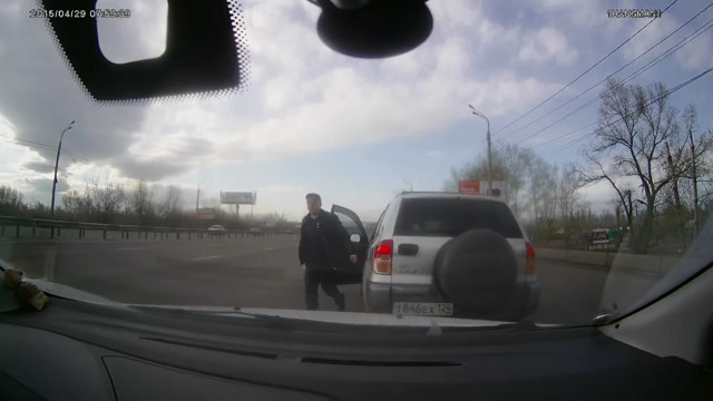 Два барана не поделили полосу