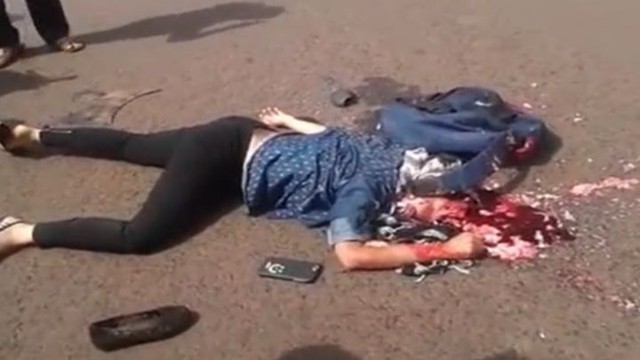 Голова девушки раздавлена грузовиком