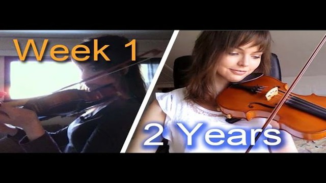 От гусеницы к бабочке: девушка записала на видео свой прогресс в изучении игры на скрипке за 2 года
