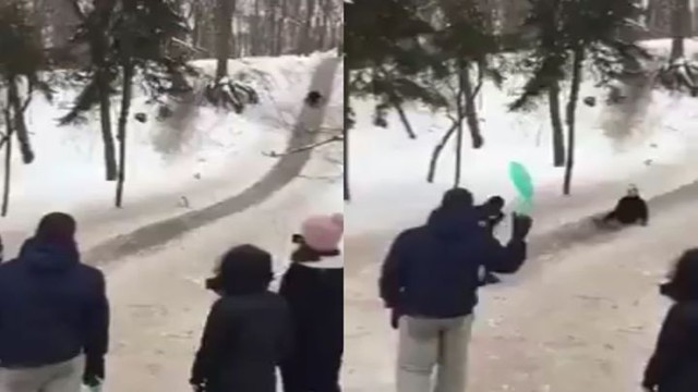 Вот лечу я с горки прямиком в травмпункт