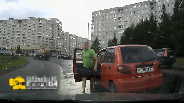 Опасный водила на Матизе