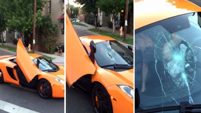 Парень отомстил водителю, разбив лобовое стекло его автомобиля за $ 250 000