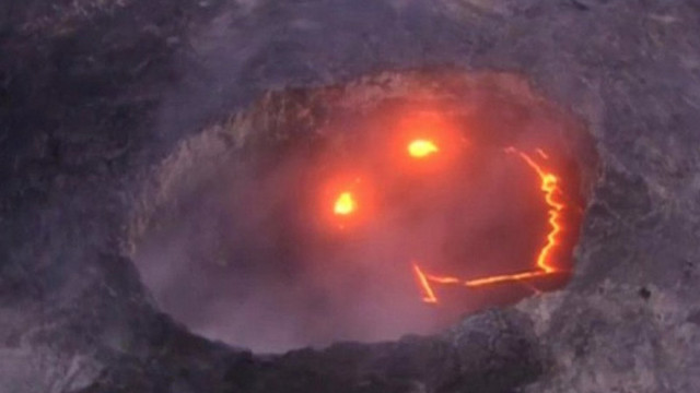 "Улыбающийся" вулкан на Гавайях
