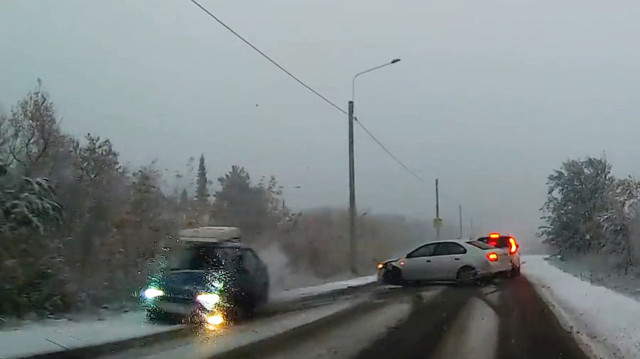 Первый снег в Магнитогорске