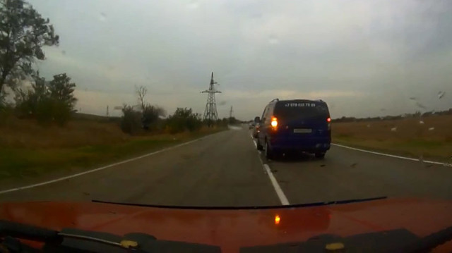 Прерванный обгон на трассе