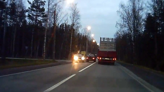 Авария при обгоне на перекрестке