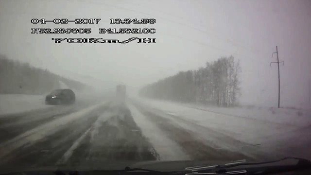Авария дня. Обгон в метель