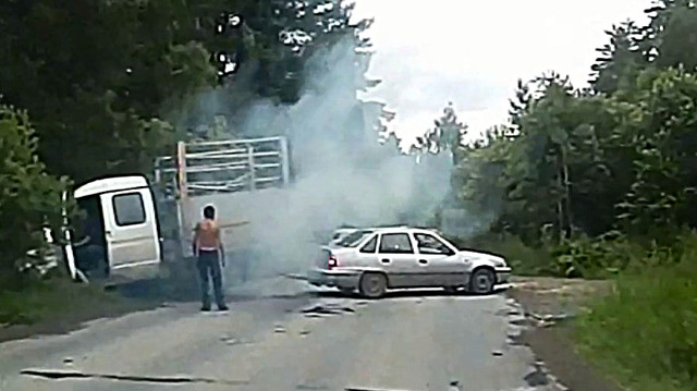 Пьяный газелист в Каменске-Уральском